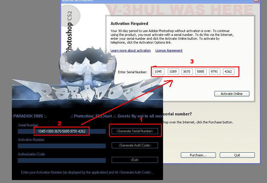 get new serial number for adobe cs2